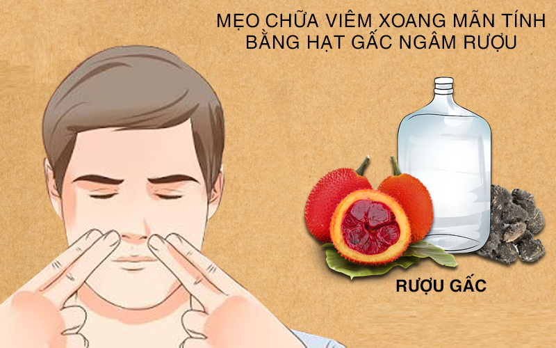 Rượu gấc chữa viêm xoang tương đối tốt