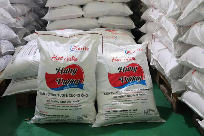 Hơn 22 tấn hạt nêm bị thu giữ. Ảnh: Công an cung cấp