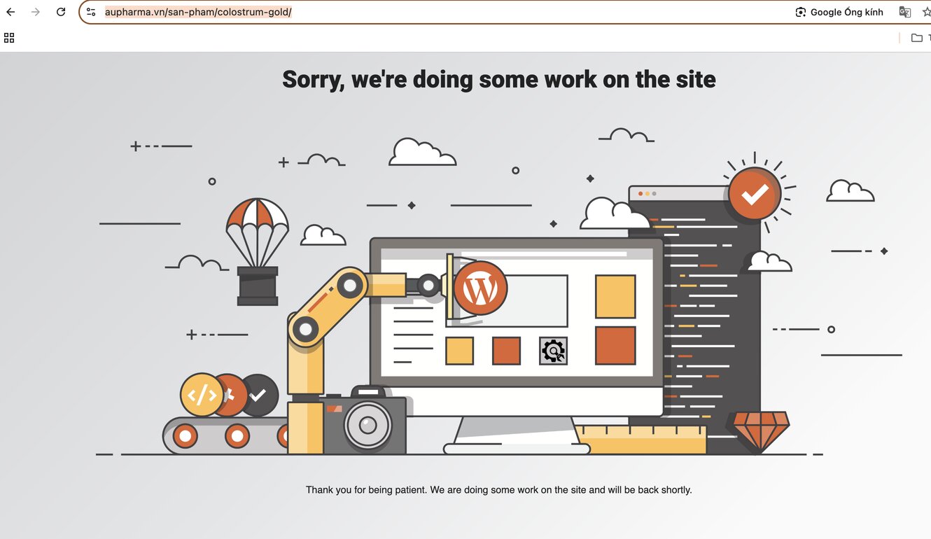 Website của hãng sữa đã bị khóa. Ảnh: Nhóm PV