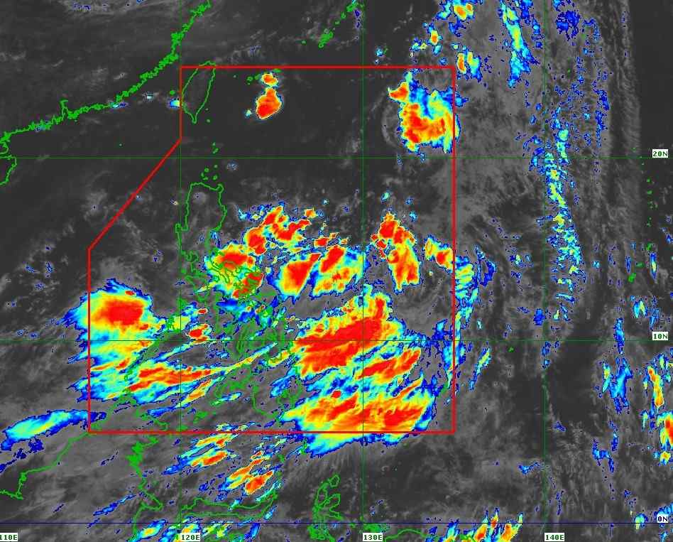 Ảnh vệ tinh cho thấy áp thấp nhiệt đới Crising vào lúc 10h30 sáng 16.7.2025. Ảnh: PAGASA