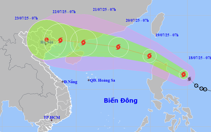 Mưa bão Wipha có thể tác động tới 18 tỉnh, thành - Ảnh 2.