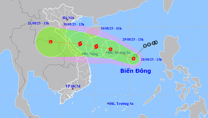 Biển Đông có thể đón bão số 6, miền Bắc và miền Trung mưa lớn từ chiều tối 29/8- Ảnh 1.