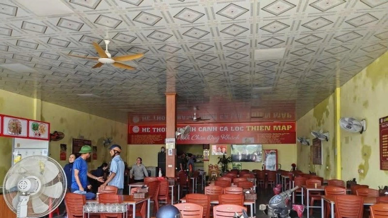 Quán bán bánh canh, nơi xảy ra sự việc.