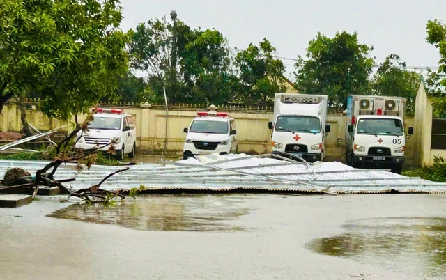 Bão Bualoi: Tường sập, cây đổ, lở đường và mưa ngập - Ảnh 1.