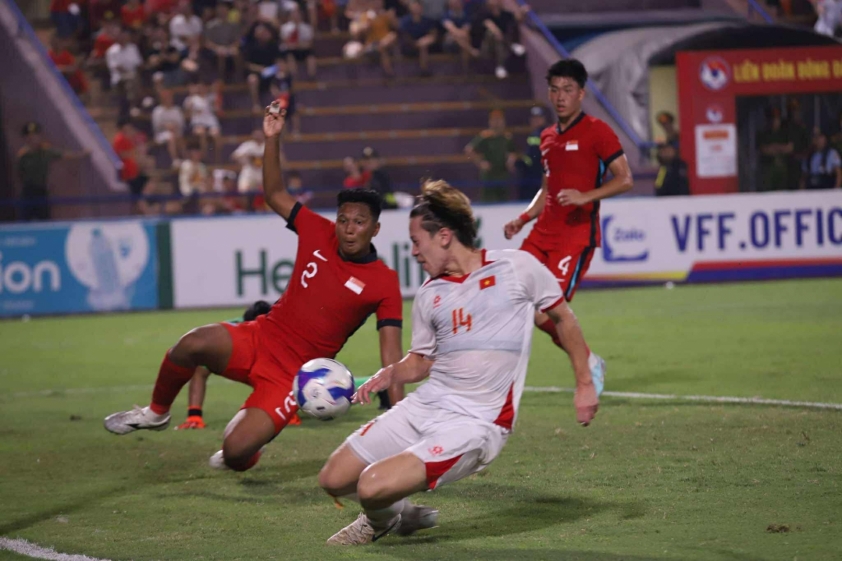 Trực tiếp U23 Việt Nam 0-0 U23 Singapore: Thế trận áp đảo 699293