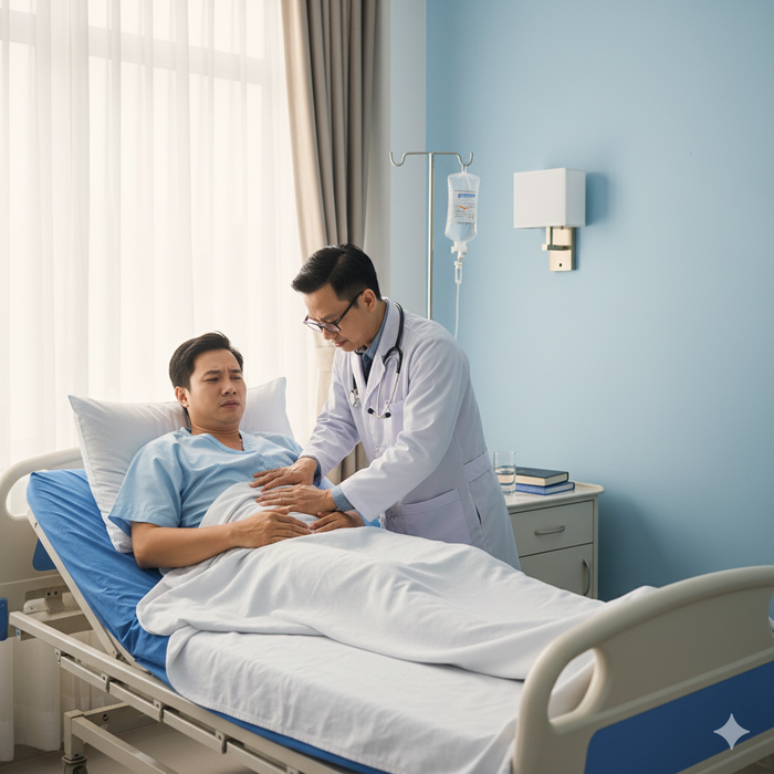 Người đàn ông được đội ngũ bác sĩ cứu chữa kịp thời. Ảnh minh hoạ
