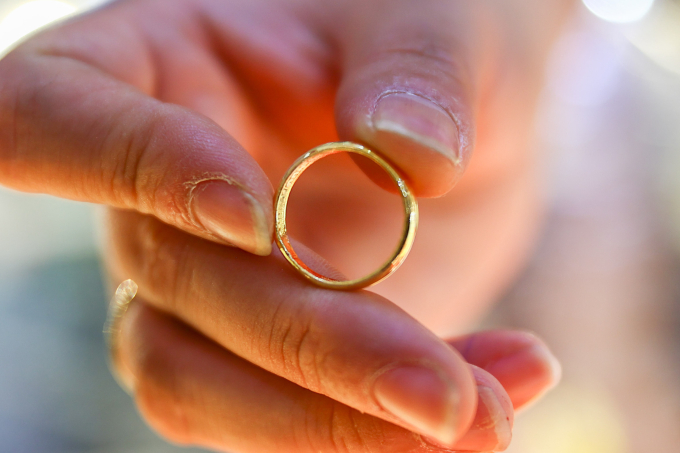 Vàng nhẫn trơn bán tại một tiệm kim hoàn ở quận Bình Thạnh tháng 3/2025. Ảnh: Quỳnh Trần