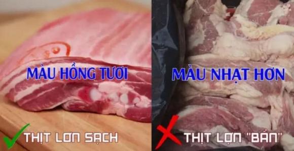thịt lợn sạch, thịt lợn tăng trọng, cách chọn thịt lợn, kiến thức 