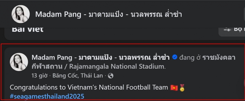 Madam Pang phản ứng bất ngờ với U22 Việt Nam sau HCV SEA Games 763734