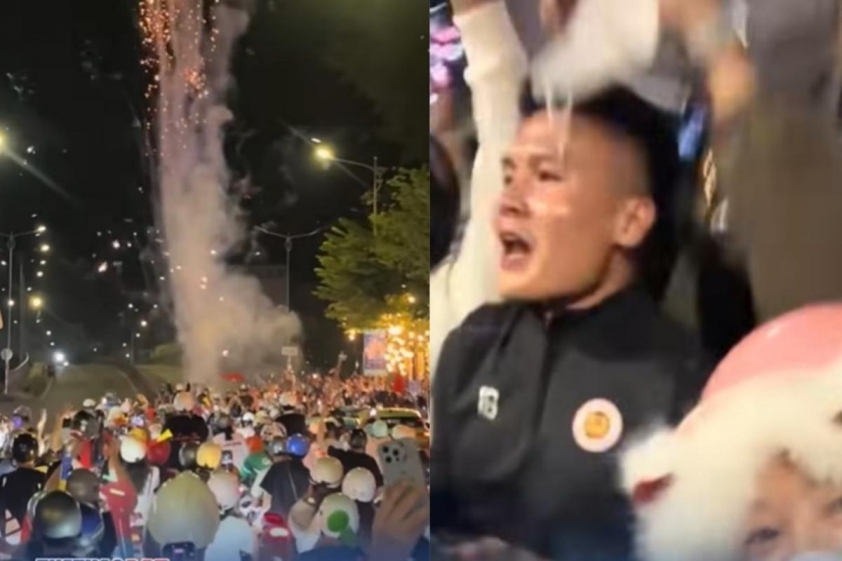 Báo Thái Lan choáng váng khi CĐV Việt Nam “đi bão” rực đỏ khắp đường 763818